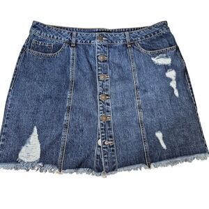 Forever 21 Plus Size 1X Jean Skirt Beachy  Sexy Bikini Coverup Cowgirl‎ Country
